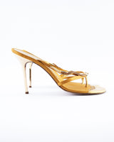 Giuseppe Zanotti Gold Snake Heels - EU 40