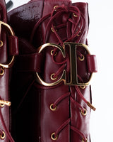 Dior Monogram Red Patent CD Boots - EU 39