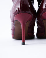 Dior Monogram Red Patent CD Boots - EU 39