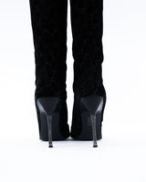 Gucci X Tom Ford Monogram Velvet Knee High Boots  - EU 37.5