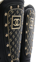 Chanel Biker Logo Boots