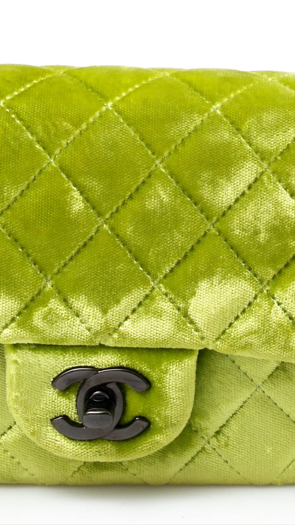 Chanel Velvet Mini Classic Flap Bag