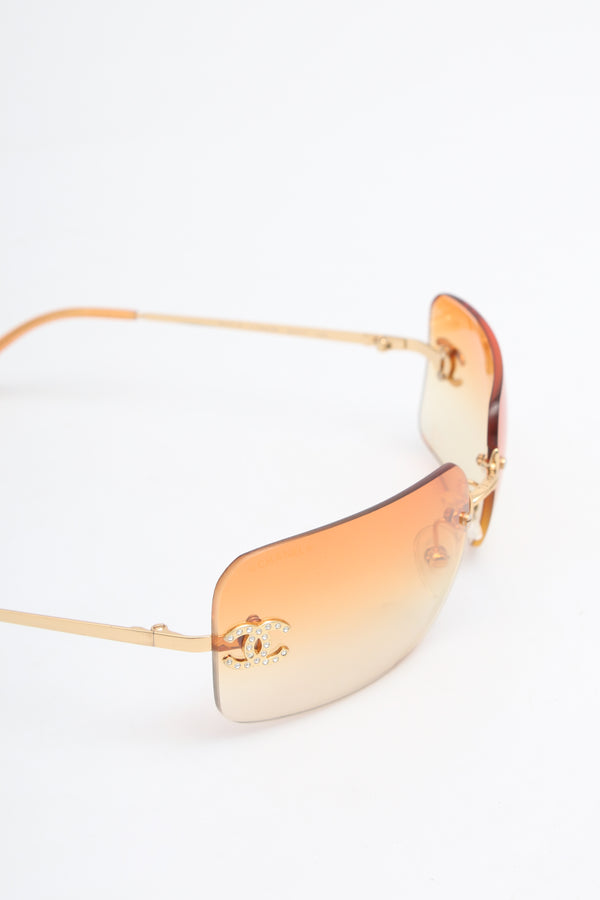 Chanel Rhinestone Sunglasses