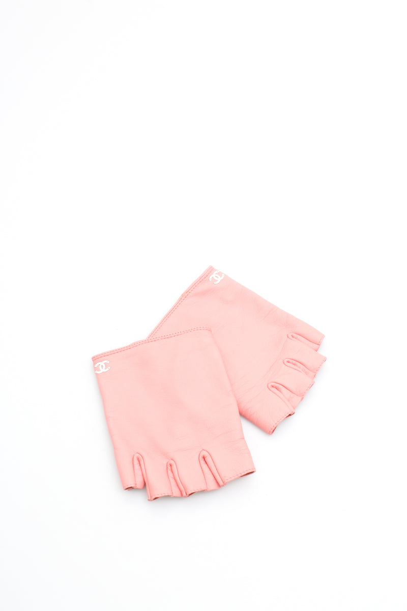 Chanel Lambskin Fingerless Gloves