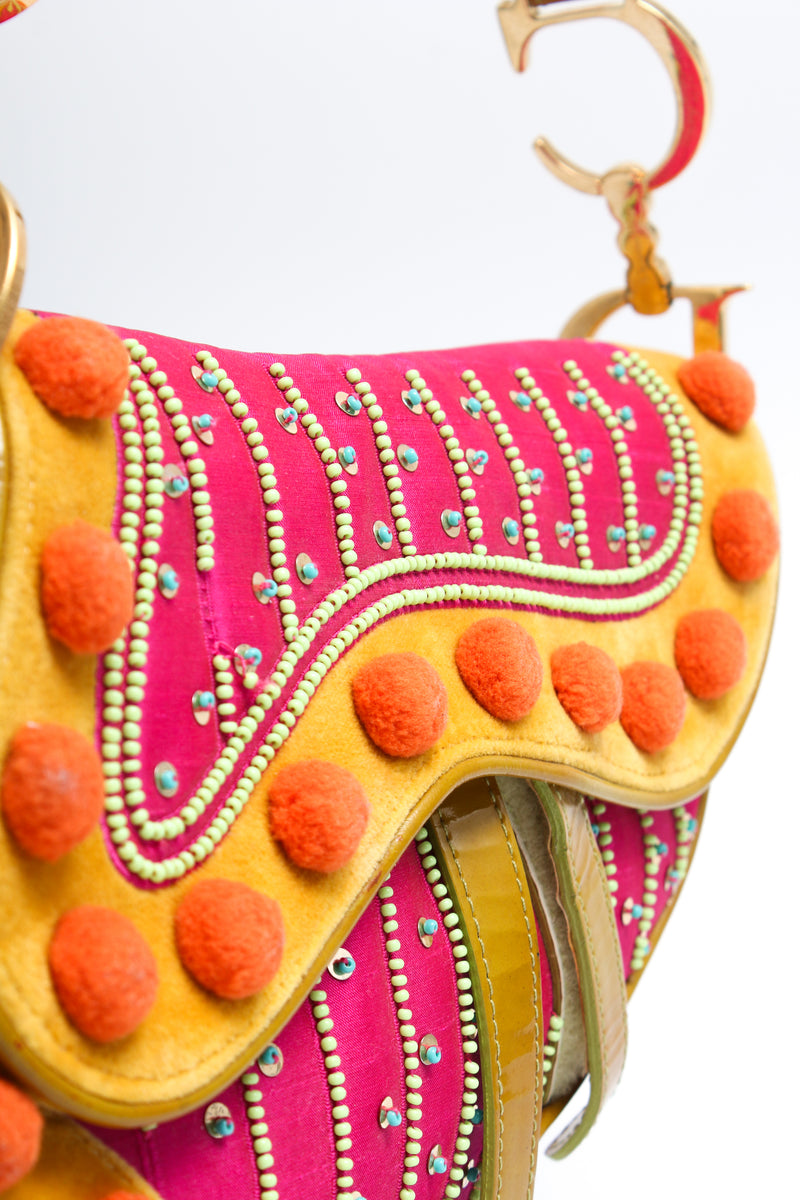 Dior Pom Pom Saddle Bag