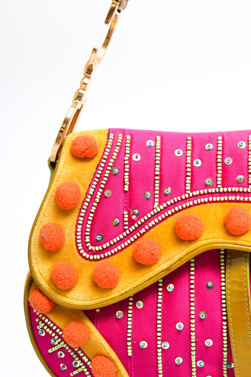 Dior Pom Pom Saddle Bag