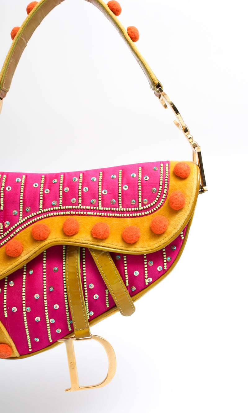Dior Pom Pom Saddle Bag