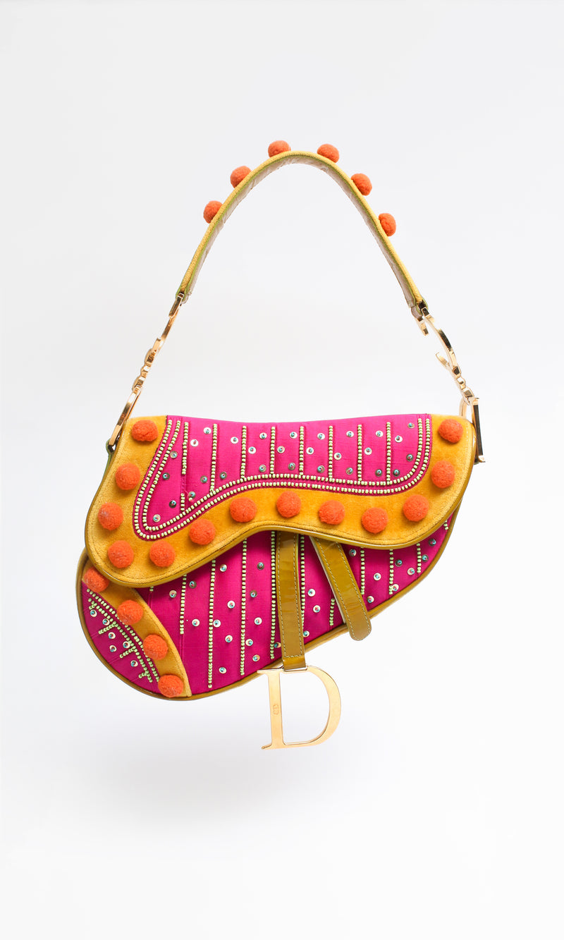 Dior Pom Pom Saddle Bag