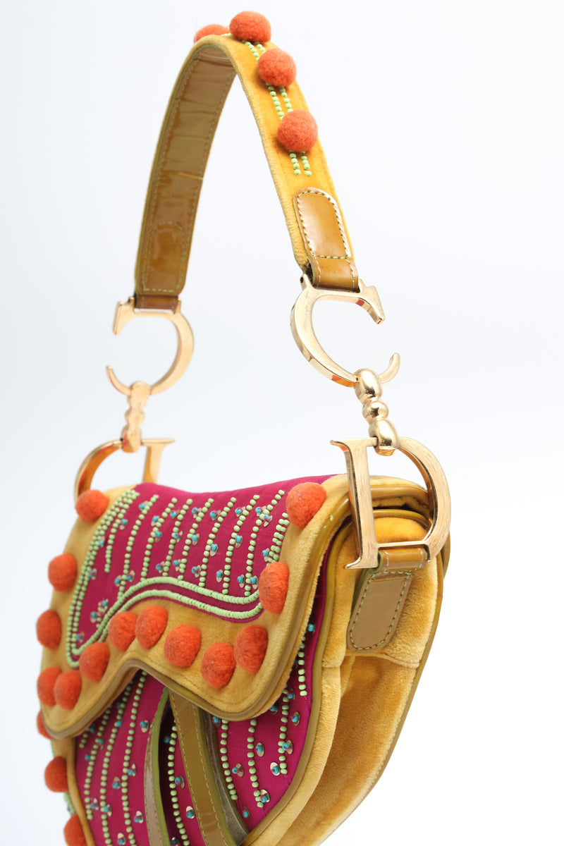 Dior Pom Pom Saddle Bag