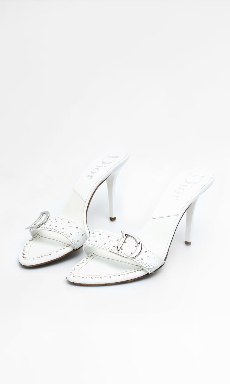Dior heels white deals