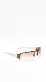 Gucci Monogram Rimless Sunglasses