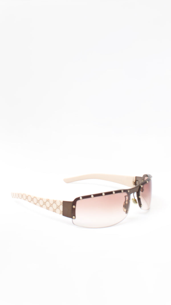 Gucci Monogram Rimless Sunglasses