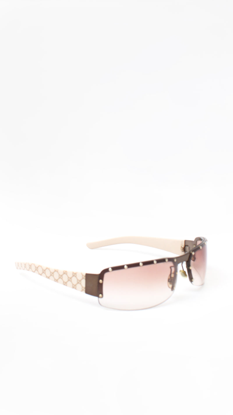 Gucci Monogram Rimless Sunglasses