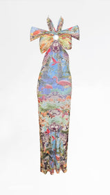 Jean Paul Gaultier 1999 Flamingo and Jungle Maxi Dress