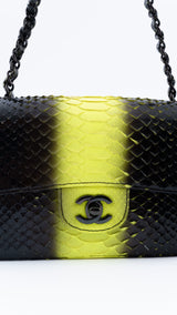 Chanel Exotic Python Leather Mini Rectangle Classic Flap Bag