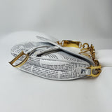 Dior Galliano Newspaper Mini Saddle Bag