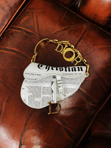 Dior Galliano Newspaper Mini Saddle Bag