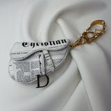 Dior Galliano Newspaper Mini Saddle Bag