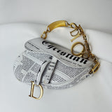 Dior Galliano Newspaper Mini Saddle Bag